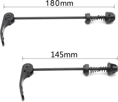 Road Mountain Bicycle MTB Wheel Hub Front and Rear Skewers Quick Release Skewer Clip Bolt Lever Axle QR 145/180 mm, a Pair...